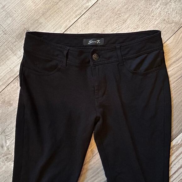 7 for all mankind black skinny stretch jeans pants sz 8 - Picture 3 of 10